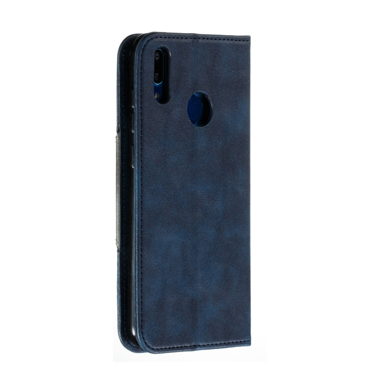For Huawei Y7 2019 / Enjoy 9 / Y7 Prime 2019 / Y7 Pro 2019 Splicing Color Magnetic Hem Horizontal Flip Leather Case with Holder & Card Slots