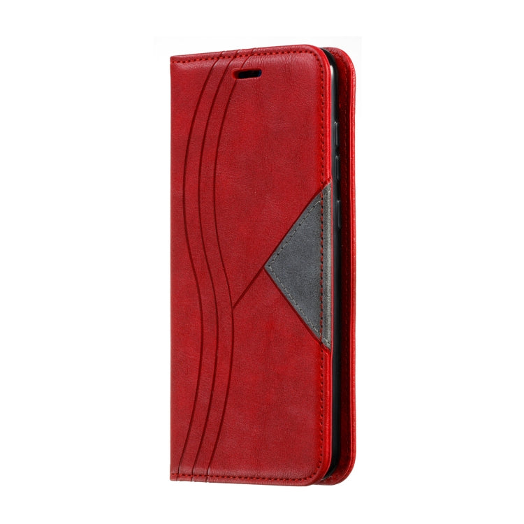For Huawei Y7 2019 / Enjoy 9 / Y7 Prime 2019 / Y7 Pro 2019 Splicing Color Magnetic Hem Horizontal Flip Leather Case with Holder & Card Slots