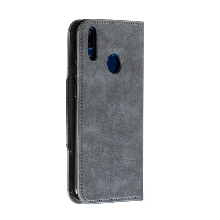 For Huawei Y7 2019 / Enjoy 9 / Y7 Prime 2019 / Y7 Pro 2019 Splicing Color Magnetic Hem Horizontal Flip Leather Case with Holder & Card Slots
