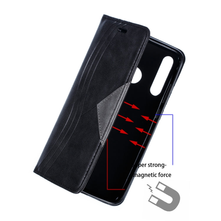 For Huawei Enjoy 9s / P Smart Plus 2019 / Honor 10i / 20i / 20 Lite Splicing Color Magnetic Hem Horizontal Flip Leather Case with Holder & Card Slots
