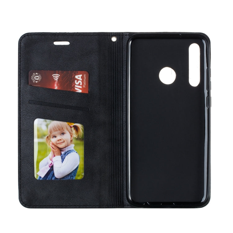 For Huawei Enjoy 9s / P Smart Plus 2019 / Honor 10i / 20i / 20 Lite Splicing Color Magnetic Hem Horizontal Flip Leather Case with Holder & Card Slots