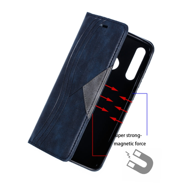 For Huawei Enjoy 9s / P Smart Plus 2019 / Honor 10i / 20i / 20 Lite Splicing Color Magnetic Hem Horizontal Flip Leather Case with Holder & Card Slots