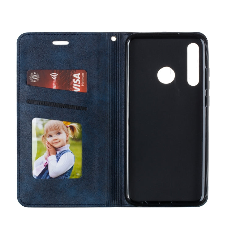 For Huawei Enjoy 9s / P Smart Plus 2019 / Honor 10i / 20i / 20 Lite Splicing Color Magnetic Hem Horizontal Flip Leather Case with Holder & Card Slots
