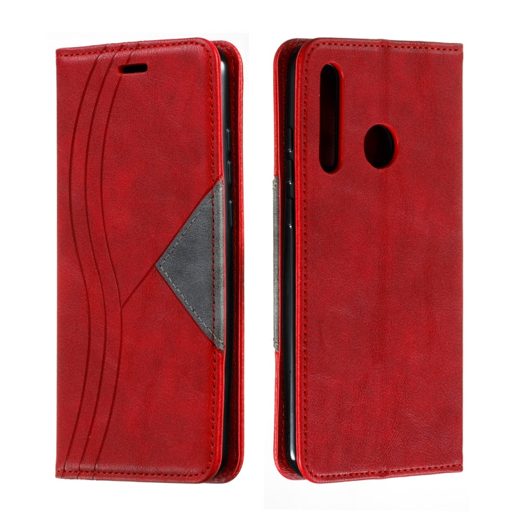For Huawei Enjoy 9s / P Smart Plus 2019 / Honor 10i / 20i / 20 Lite Splicing Color Magnetic Hem Horizontal Flip Leather Case with Holder & Card Slots