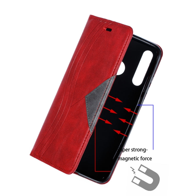 For Huawei Enjoy 9s / P Smart Plus 2019 / Honor 10i / 20i / 20 Lite Splicing Color Magnetic Hem Horizontal Flip Leather Case with Holder & Card Slots