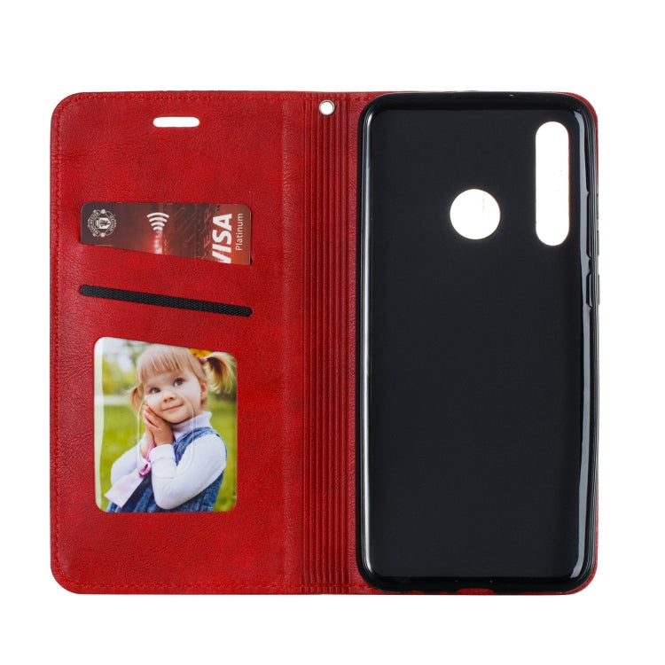 For Huawei Enjoy 9s / P Smart Plus 2019 / Honor 10i / 20i / 20 Lite Splicing Color Magnetic Hem Horizontal Flip Leather Case with Holder & Card Slots