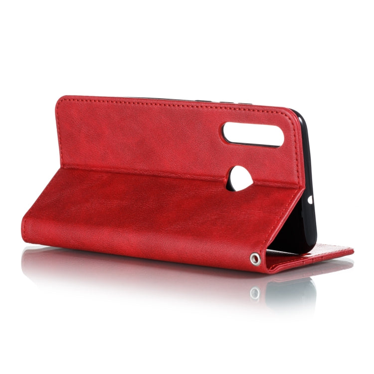 For Huawei Enjoy 9s / P Smart Plus 2019 / Honor 10i / 20i / 20 Lite Splicing Color Magnetic Hem Horizontal Flip Leather Case with Holder & Card Slots