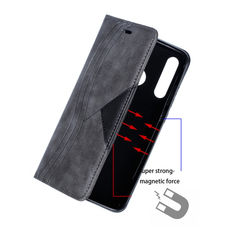 For Huawei Enjoy 9s / P Smart Plus 2019 / Honor 10i / 20i / 20 Lite Splicing Color Magnetic Hem Horizontal Flip Leather Case with Holder & Card Slots
