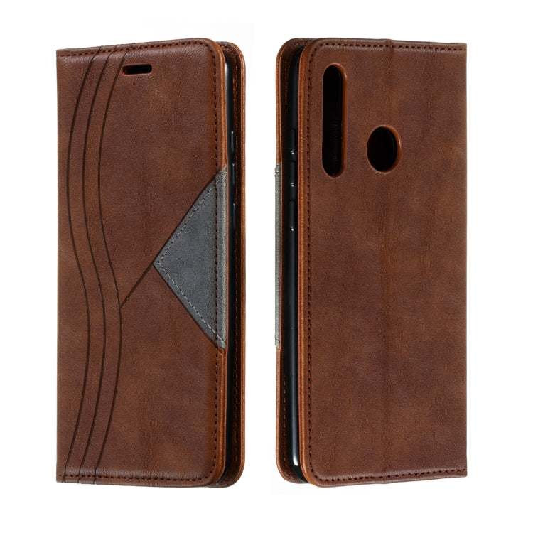 For Huawei Enjoy 9s / P Smart Plus 2019 / Honor 10i / 20i / 20 Lite Splicing Color Magnetic Hem Horizontal Flip Leather Case with Holder & Card Slots