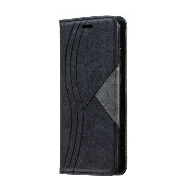 For Huawei Y6 (2019) / Enjoy 9e / Y6 Pro (2019) / Honor Play 8A Splicing Color Magnetic Hem Horizontal Flip Leather Case with Holder & Card Slots