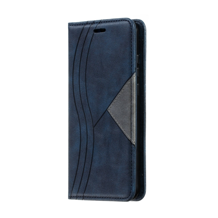 For Huawei Y6 (2019) / Enjoy 9e / Y6 Pro (2019) / Honor Play 8A Splicing Color Magnetic Hem Horizontal Flip Leather Case with Holder & Card Slots