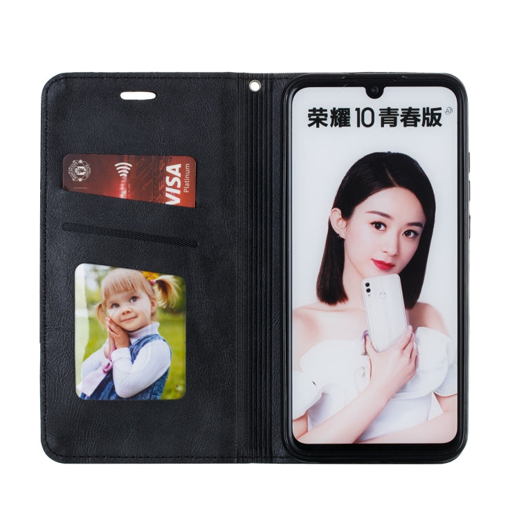 For Huawei Honor 10 Lite / P Smart 2019 / Nova 3 Lite Splicing Color Magnetic Hem Horizontal Flip Leather Case with Holder & Card Slots