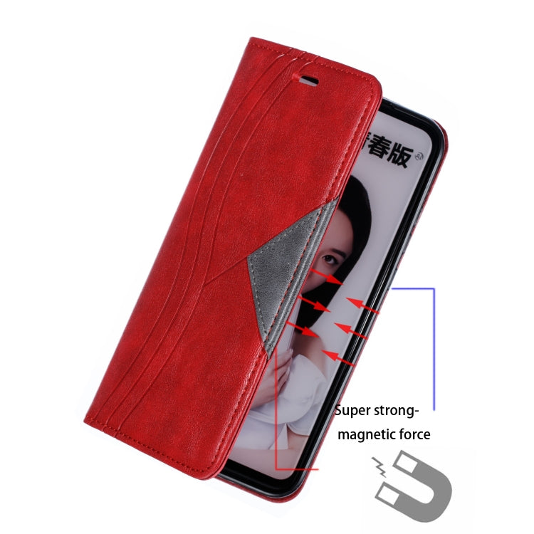For Huawei Honor 10 Lite / P Smart 2019 / Nova 3 Lite Splicing Color Magnetic Hem Horizontal Flip Leather Case with Holder & Card Slots
