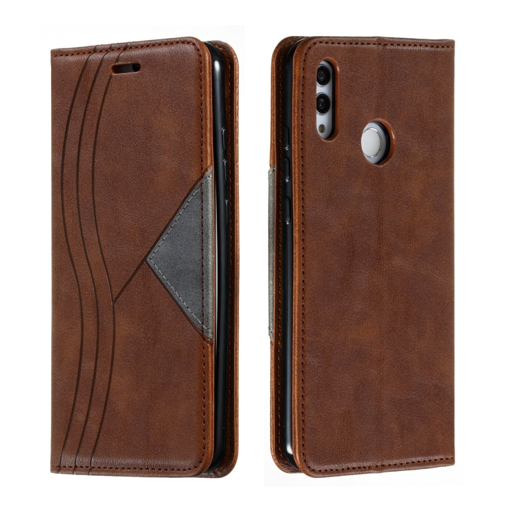 For Huawei Honor 10 Lite / P Smart 2019 / Nova 3 Lite Splicing Color Magnetic Hem Horizontal Flip Leather Case with Holder & Card Slots