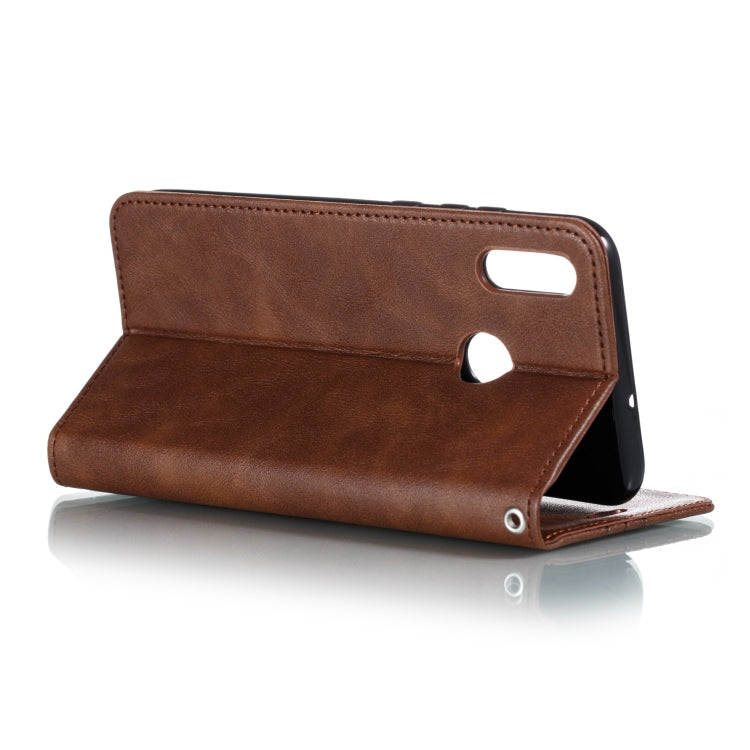 For Huawei Honor 10 Lite / P Smart 2019 / Nova 3 Lite Splicing Color Magnetic Hem Horizontal Flip Leather Case with Holder & Card Slots