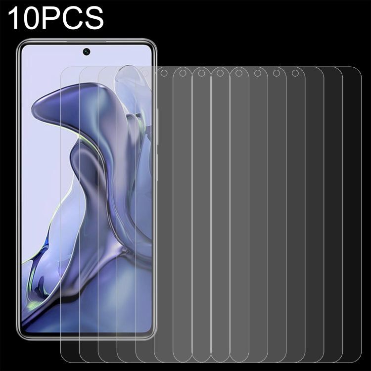 For Xiaomi Mi 11T / 11T Pro 10 PCS 0.26mm 9H 2.5D Tempered Glass Film