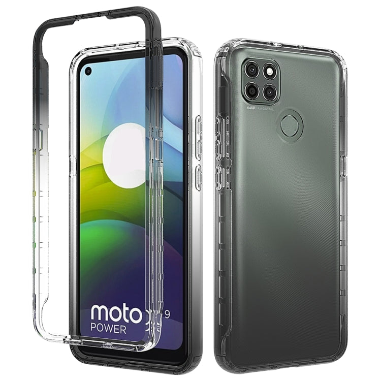 For Motorola Moto G9 Power Shockproof High Transparency Two-color Gradual Change PC+TPU Candy Colors Phone Protective Case