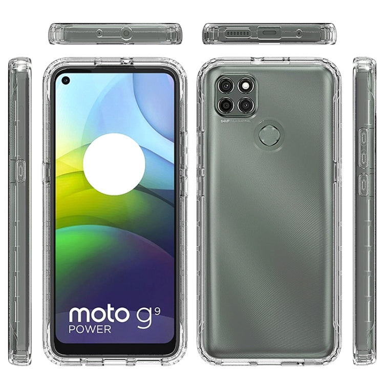 For Motorola Moto G9 Power Shockproof High Transparency Two-color Gradual Change PC+TPU Candy Colors Phone Protective Case