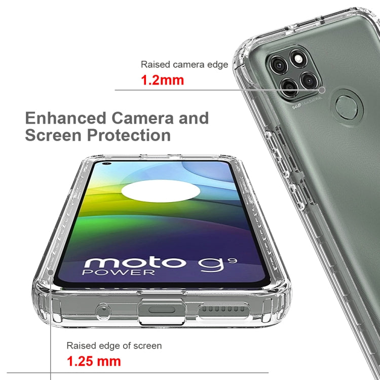 For Motorola Moto G9 Power Shockproof High Transparency Two-color Gradual Change PC+TPU Candy Colors Phone Protective Case
