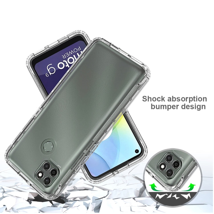 For Motorola Moto G9 Power Shockproof High Transparency Two-color Gradual Change PC+TPU Candy Colors Phone Protective Case