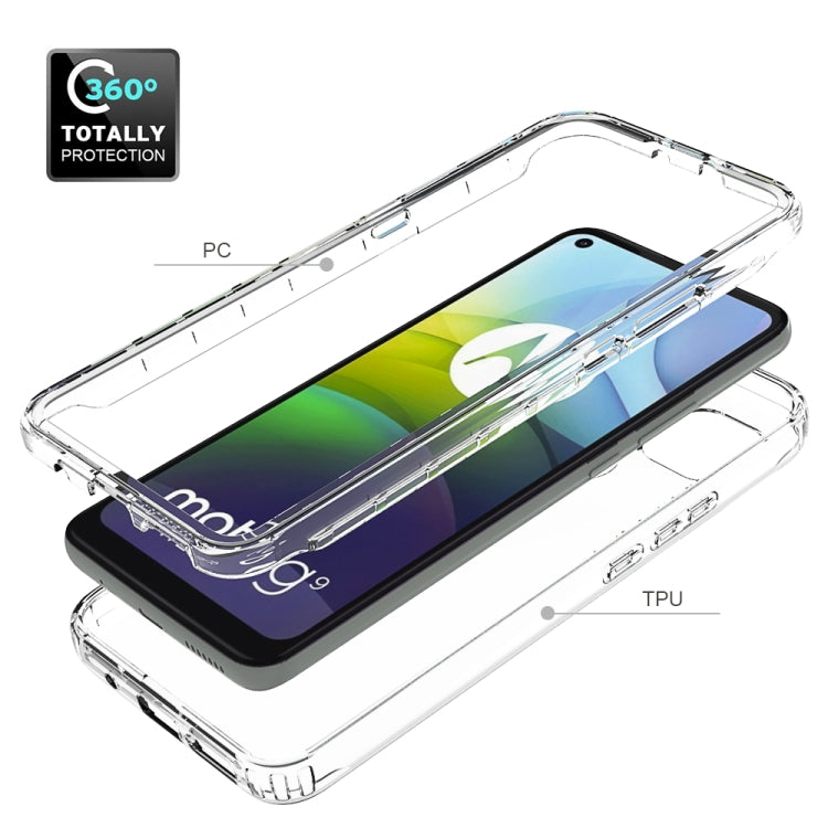 For Motorola Moto G9 Power Shockproof High Transparency Two-color Gradual Change PC+TPU Candy Colors Phone Protective Case
