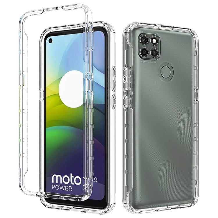 For Motorola Moto G9 Power Shockproof High Transparency Two-color Gradual Change PC+TPU Candy Colors Phone Protective Case