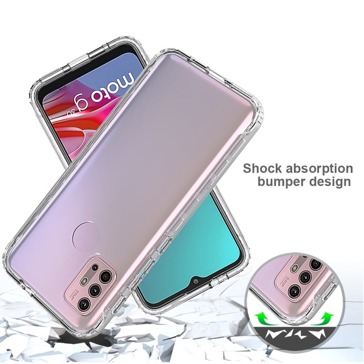 For Motorola Moto G30 Shockproof High Transparency Two-color Gradual Change PC+TPU Candy Colors Phone Protective Case