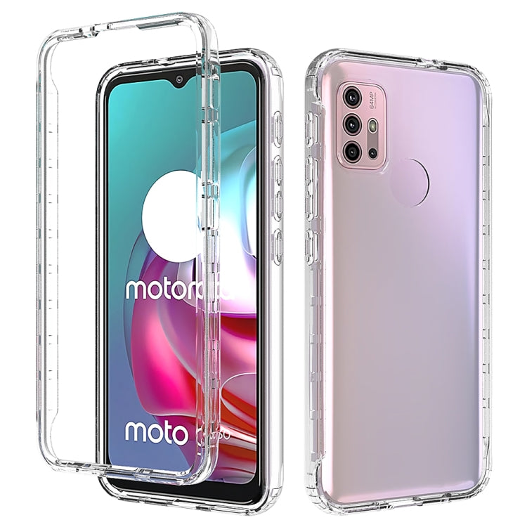 For Motorola Moto G30 Shockproof High Transparency Two-color Gradual Change PC+TPU Candy Colors Phone Protective Case
