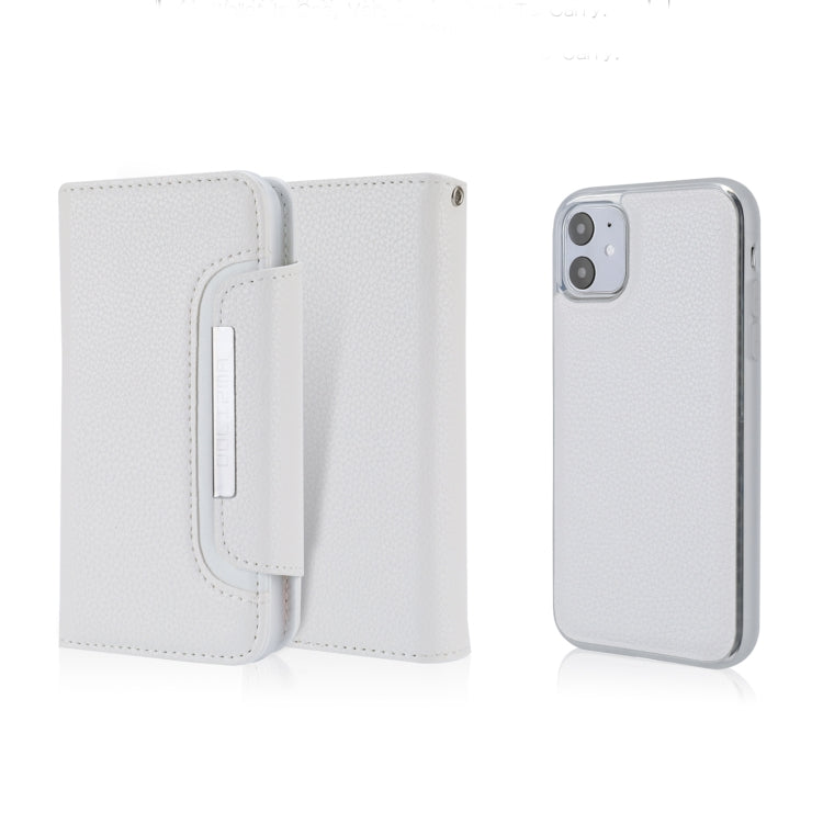 For iPhone 11 Separable Litchi Texture Flip Leather Case with Holder & Card Slot & Wallet