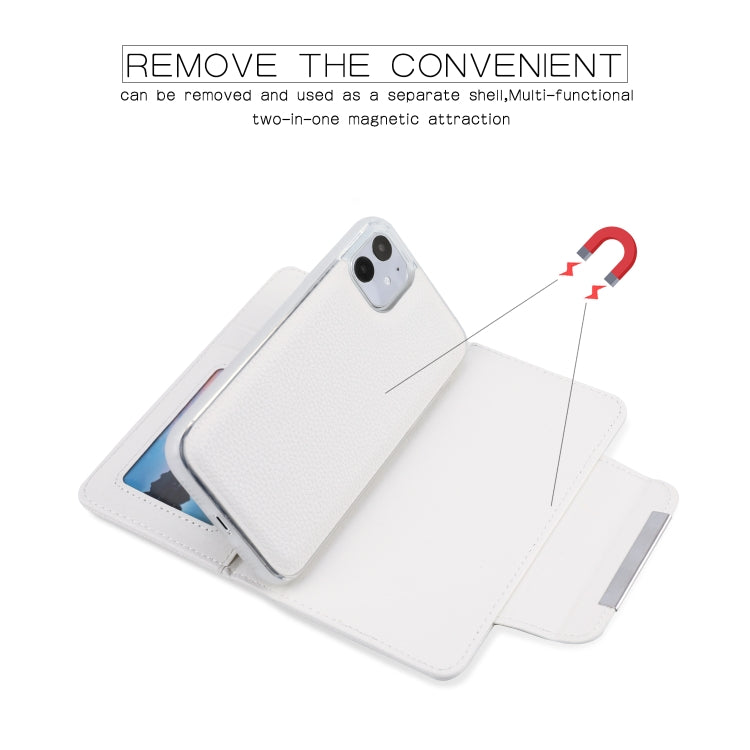For iPhone 11 Separable Litchi Texture Flip Leather Case with Holder & Card Slot & Wallet