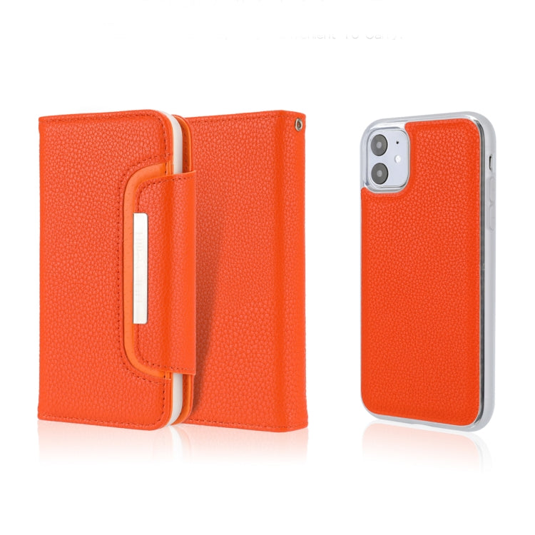 For iPhone 11 Separable Litchi Texture Flip Leather Case with Holder & Card Slot & Wallet