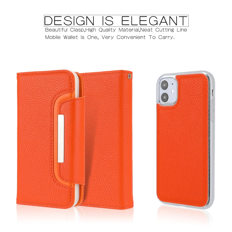 For iPhone 11 Separable Litchi Texture Flip Leather Case with Holder & Card Slot & Wallet
