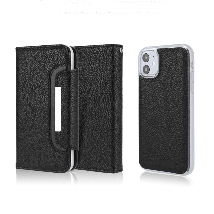 For iPhone 11 Separable Litchi Texture Flip Leather Case with Holder & Card Slot & Wallet
