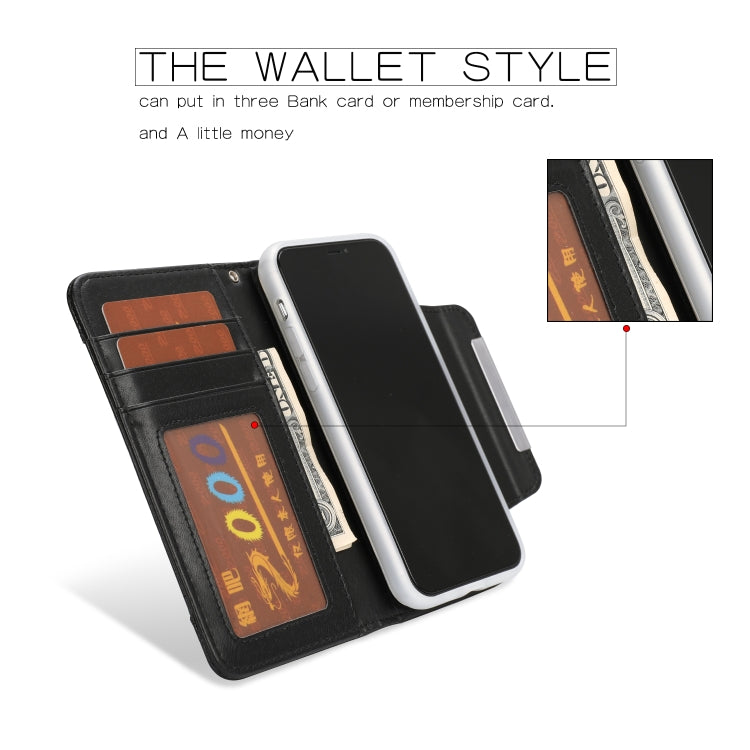 For iPhone 11 Separable Litchi Texture Flip Leather Case with Holder & Card Slot & Wallet