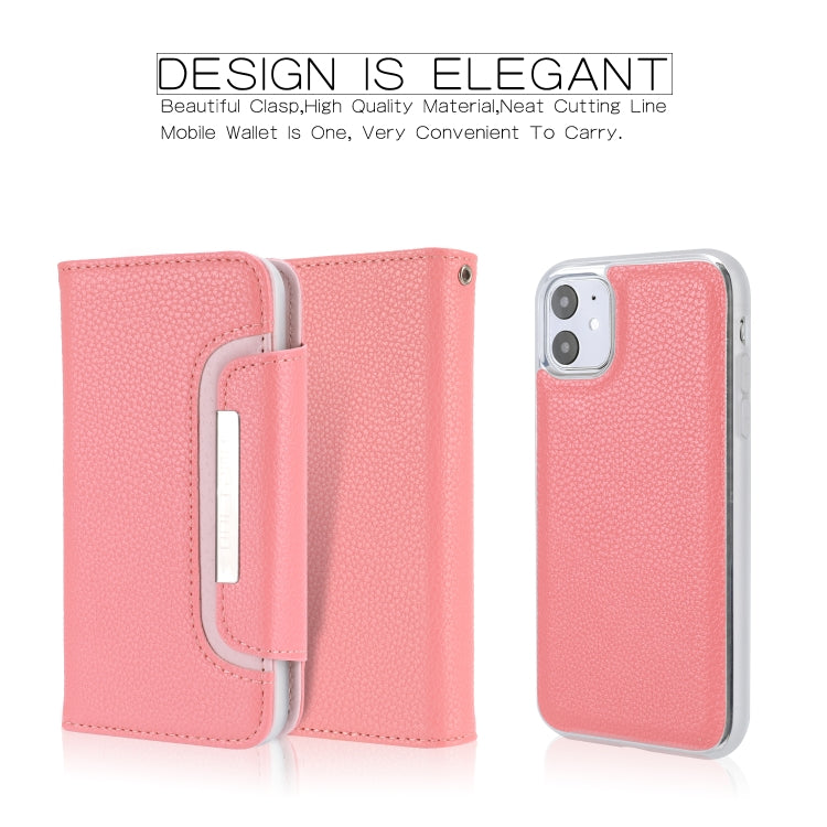 For iPhone 11 Separable Litchi Texture Flip Leather Case with Holder & Card Slot & Wallet