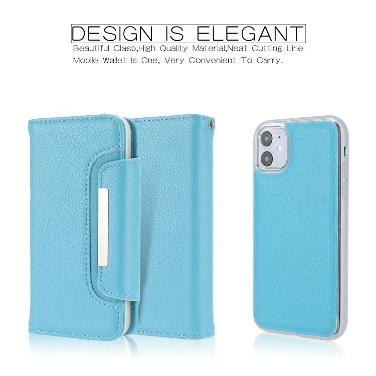 For iPhone 11 Separable Litchi Texture Flip Leather Case with Holder & Card Slot & Wallet