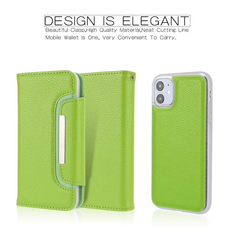 For iPhone 11 Separable Litchi Texture Flip Leather Case with Holder & Card Slot & Wallet
