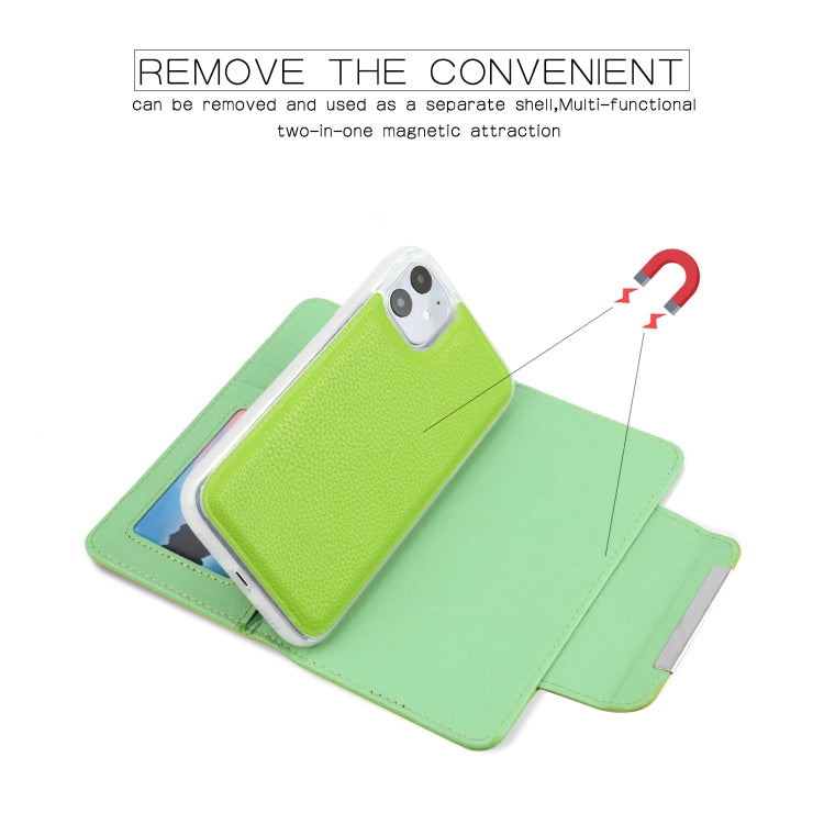 For iPhone 11 Separable Litchi Texture Flip Leather Case with Holder & Card Slot & Wallet