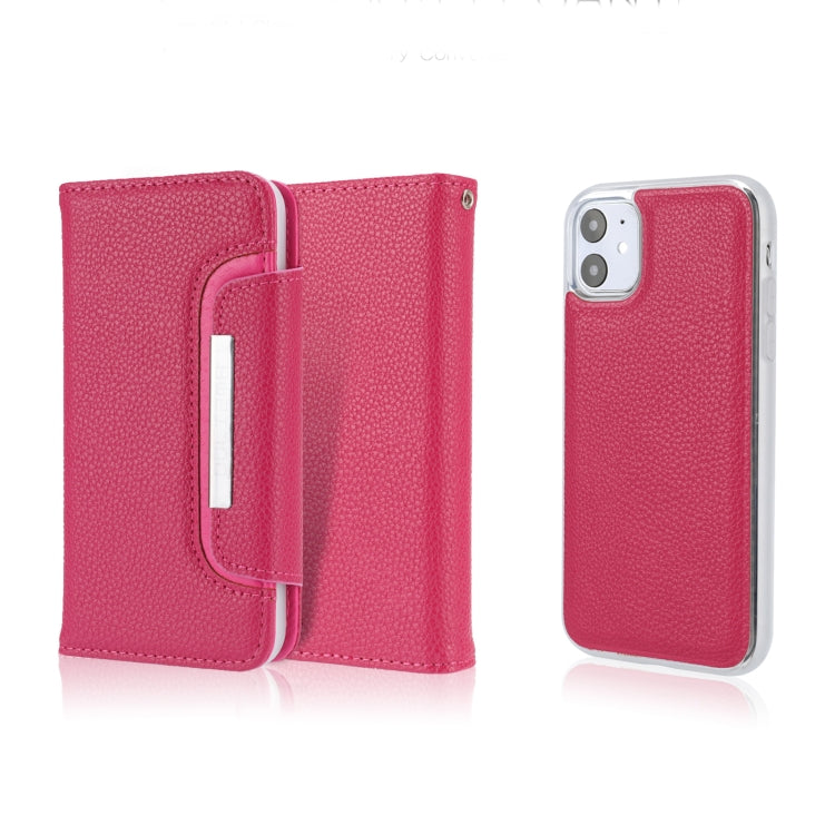 For iPhone 11 Separable Litchi Texture Flip Leather Case with Holder & Card Slot & Wallet