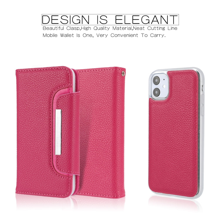 For iPhone 11 Separable Litchi Texture Flip Leather Case with Holder & Card Slot & Wallet