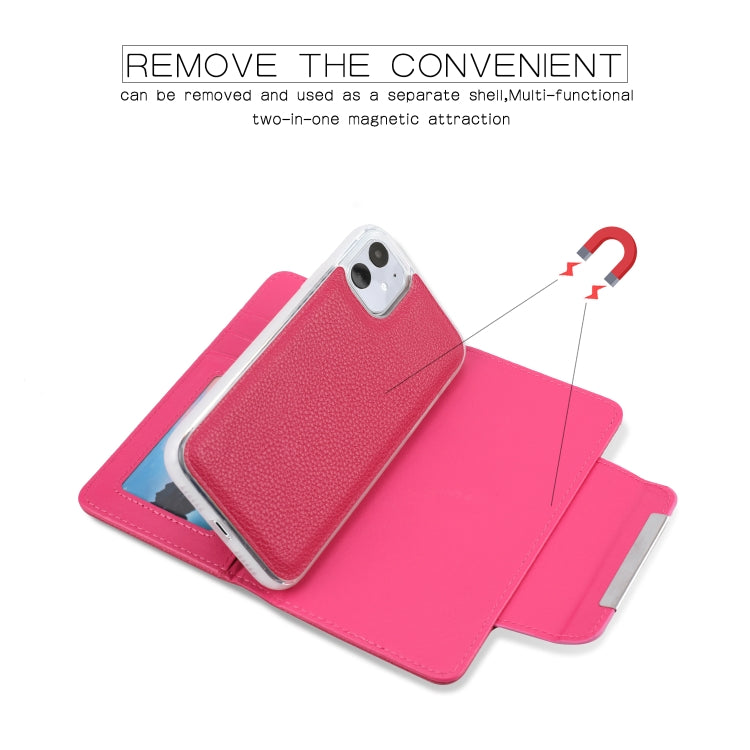 For iPhone 11 Separable Litchi Texture Flip Leather Case with Holder & Card Slot & Wallet