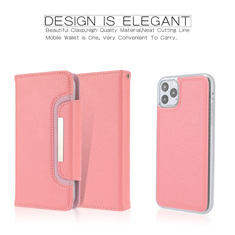 For iPhone 11 Pro Separable Litchi Texture Flip Leather Case with Holder & Card Slot & Wallet