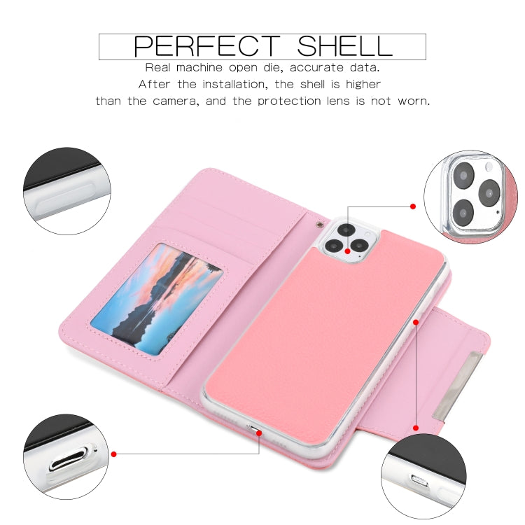 For iPhone 11 Pro Separable Litchi Texture Flip Leather Case with Holder & Card Slot & Wallet