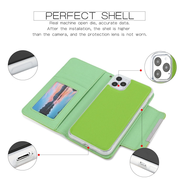 For iPhone 11 Pro Separable Litchi Texture Flip Leather Case with Holder & Card Slot & Wallet