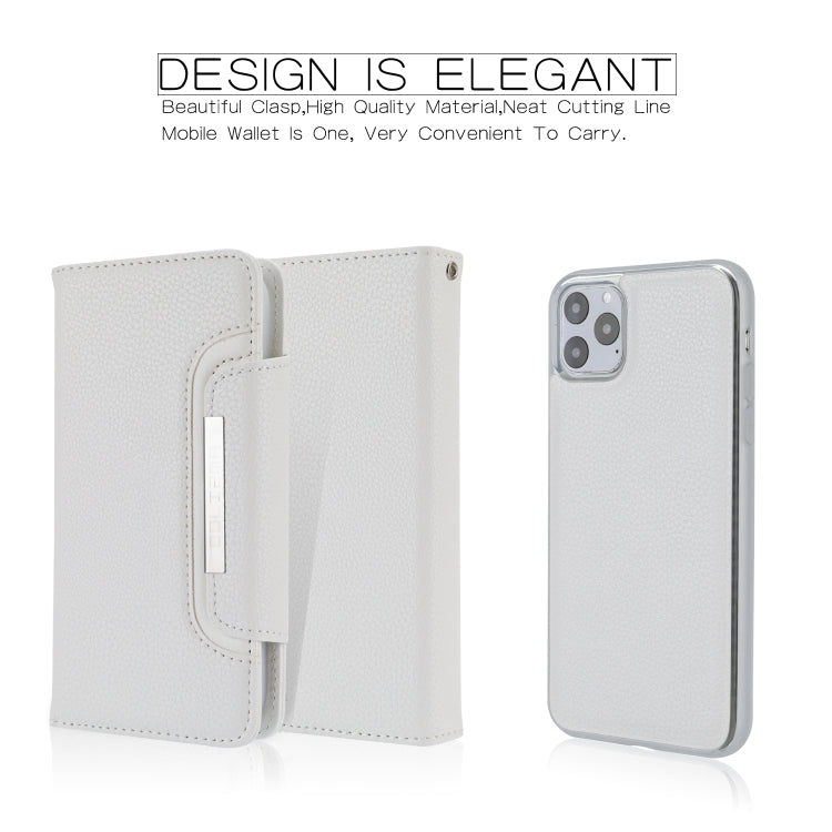 For iPhone 11 Pro Max Separable Litchi Texture Flip Leather Case with Holder & Card Slot & Wallet