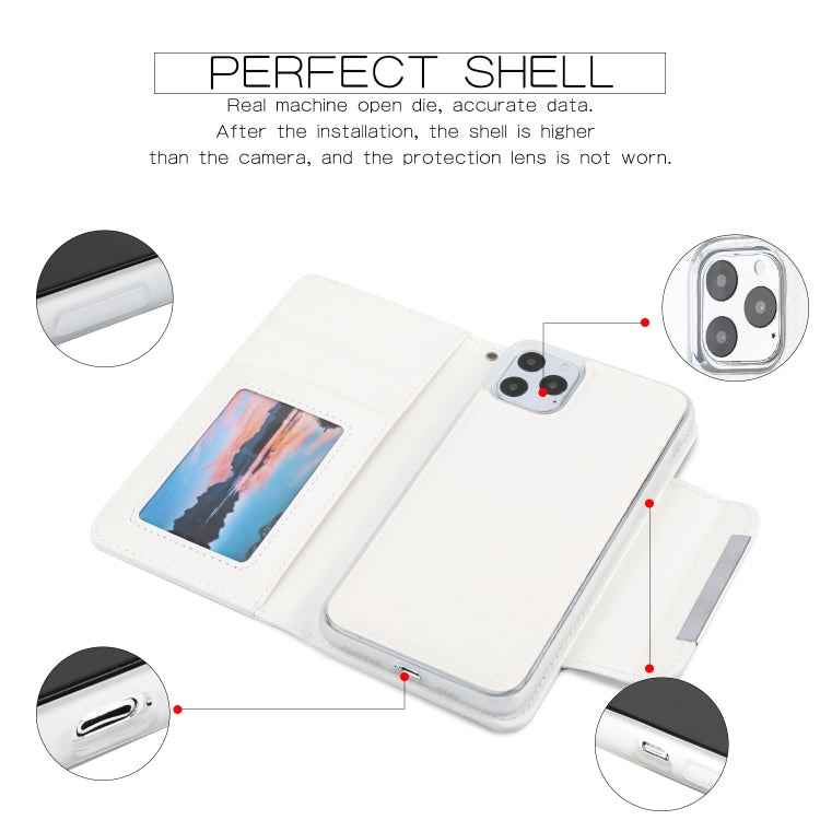 For iPhone 11 Pro Max Separable Litchi Texture Flip Leather Case with Holder & Card Slot & Wallet