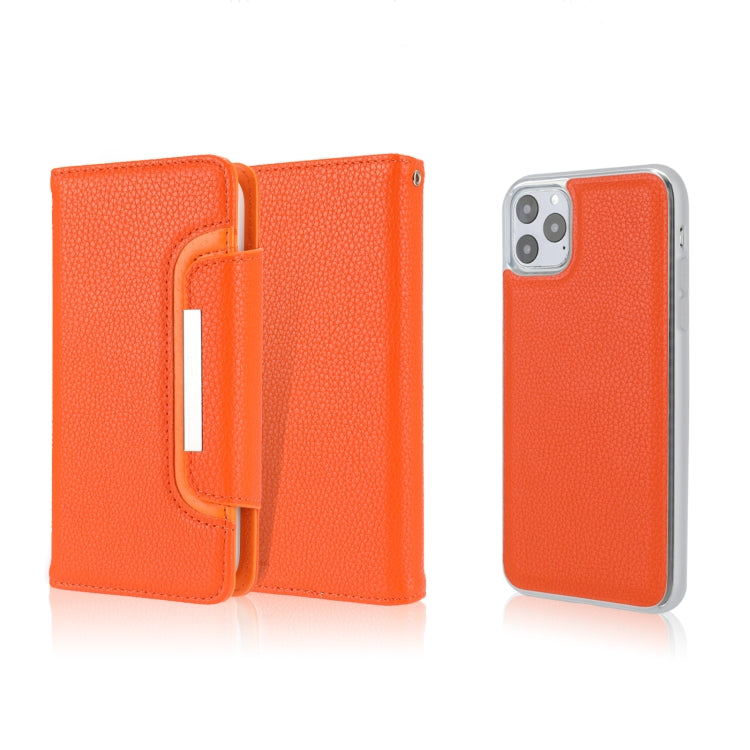 For iPhone 11 Pro Max Separable Litchi Texture Flip Leather Case with Holder & Card Slot & Wallet