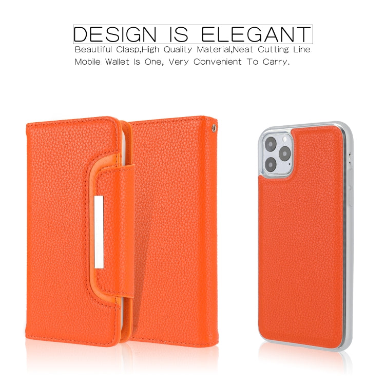 For iPhone 11 Pro Max Separable Litchi Texture Flip Leather Case with Holder & Card Slot & Wallet