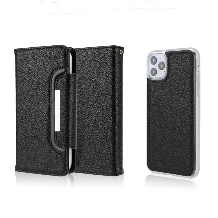 For iPhone 11 Pro Max Separable Litchi Texture Flip Leather Case with Holder & Card Slot & Wallet