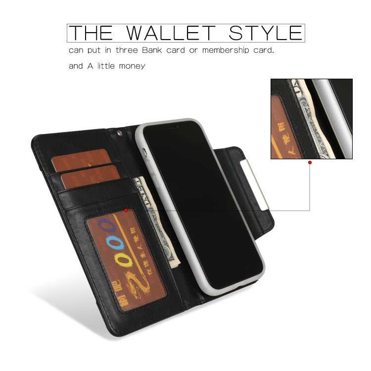 For iPhone 11 Pro Max Separable Litchi Texture Flip Leather Case with Holder & Card Slot & Wallet